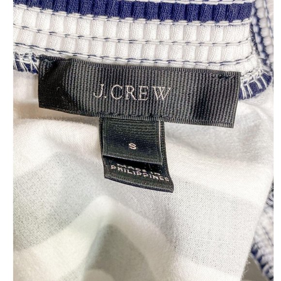 J. CREW Off the Shoulder Shirt Stripes Tie Sleeves - Picture 7 of 9